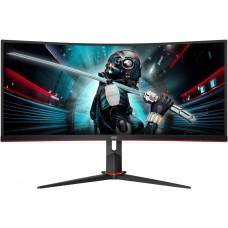 Монитор Игровой 34" AOC CU34G2X/BK/01 VA 3440x1440@144Hz 300cd/m2 Curved 3000:1 1мс 2xHDMI 2xDP Bl