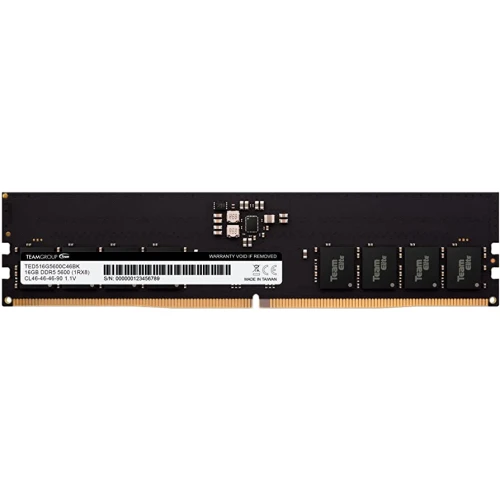 Оперативная память 16GB 5600MHz DDR5 Team Group ELITE PC5-44800 CL-46 TED516G5600C4601