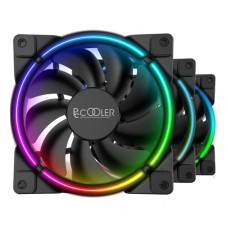 Вентилятор для корпуса PCCooler CORONA 3-IN-1 FRGB KIT 3x120mm 1000-2000 ± 10% RPM  Black