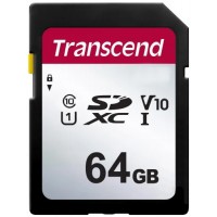 Карта памяти SD 64GB Class 10 U3 Transcend TS64GSDC300S