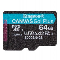 Карта памяти MicroSD 64GB Class 10 U3 V30 A2 Kingston SDCG3/64GBSP