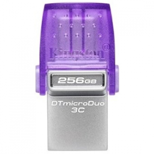 USB Флешка Kingston 256 GB, DataTraveler MicroDuo 3C, USB 3.2, Type-C, Violet, DTDUO3CG3/256GB