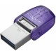 USB Флешка Kingston 64GB DTDUO3CG3/64GB, двойной интерфейс USB Type-C и Type-A, 200 МБ/с (чтение), USB 3.2 Gen 1