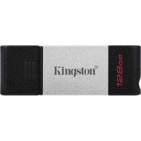 USB Флешка Kingston 128Gb USB-C 3.2 Data Traveler 80 (Silver-Black)