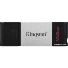 USB Флешка Kingston 128Gb USB-C 3.2 Data Traveler 80 (Silver-Black)