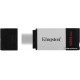 USB Флешка Kingston 128Gb USB-C 3.2 Data Traveler 80 (Silver-Black)