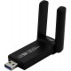 Беспроводной сетевой адаптер Ritmix RWA-650, WiFi 5 (867M), BT4.2, RTL8822BU, USB 3.0, 2 ext ant, black