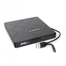 Внешний привод DVD±R/RW/-RAM,±R9 CD-R/RW, Gembird DVD-USB-04, USB3.0, SD/mSD, black, box