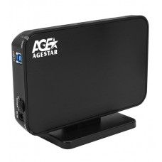 Внешний корпус External 3,5" Case SATA to USB 3.0, Agestar 3UB3A8-6G, power via USB, black