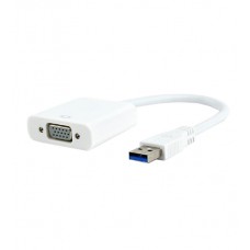 Converter USB 3.0 m -> D-Sub (VGA) f, Cablexpert AB-U3M-VGAF-01-W, white