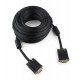 Кабель VGA Premium Cablexpert CC-PPVGA-10M-B, 15M/15M, 10м, черный, двойной экран, феррит.кольца, па