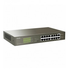 Коммутатор 16 port 10/100/1000M Tenda TEG1116P-16-150W, L2, rack/desktop