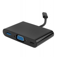 Converter USB Type-C 3.1 -> VGA, USB, TypeC, Cablexpert, A-CM-VGA3in1-01