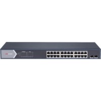 Коммутатор 24 port 10/100/1000M Hikvision DS-3E0526P-E/M, 24 x Gigabit PoE + 2 x SFP 10/100/1000M