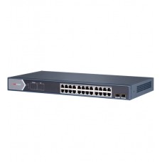 Коммутатор 24 port 10/100/1000M Hikvision DS-3E0526P-E/M, 24 x Gigabit PoE + 2 x SFP 10/100/1000M