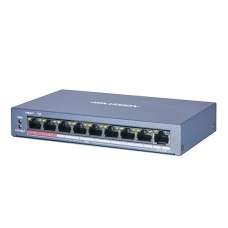 Коммутатор  8 port 10/100M Hikvision DS-3E0109P-E/M(B), 8 x PoE + 1 x RJ45 10/100M