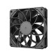 Вентилятор для корпуса, 12cm, ID-Cooling, TF-12025-PRO BLACK, 700-1800rpm, 82.5CFM, 4pin
