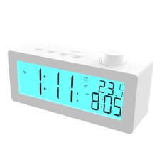 Alarm Clock Ritmix CAT-111, thermometer, 3AAA, white