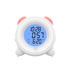 Alarm Clock Ritmix CAT-057, night light, 3AAA/USB power, white
