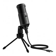 Микрофон Fifine F4, 45-18000Hz, 75dB, USB, штатив, black