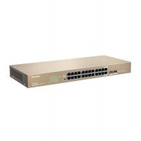 Коммутатор 24 port 10/100/1000 Mbit + 2 SFP, Tenda TEG1024F, L2, rack/desktop