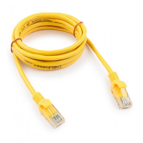 Патч-корд UTP Cablexpert PP12-2M/Y кат.5e, 2м, литой, многожильный (жёлтый)