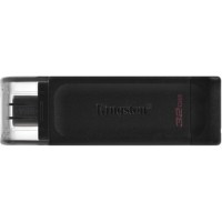 USB Флешка Drive 32Gb, Kingston DataTraveler 70, USB 3.2 (Type-C), Black (DT70/32GB)