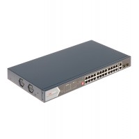 Коммутатор 24 port 10/100/1000M Hikvision DS-3E0528HP-E, 4xGb Hi-PoE, 2xGb Uplink, 2xSFP, PoE 370W, rack