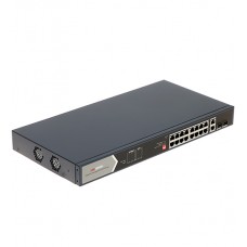 Коммутатор 16 port 10/100/1000M Hikvision DS-3E0520HP-E, 4xGb Hi-PoE, 2xGb Uplink, 2xSFP, PoE 225W, rack