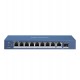 Коммутатор  8+2 port 10/100M Hikvision DS-3E0510P-E/M, 1xGb, 1xGb fiber, PoE 58W, desk/rack