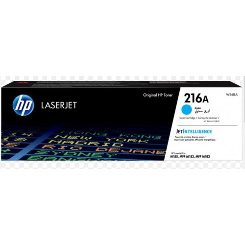 Картридж HP W2411A 216A Cyan LaserJet Toner Cartridge for Color LaserJet Pro MFP M182/M183, up to 850 pages.