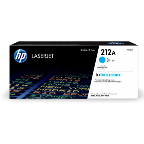 Картридж HP W2121A 212A Cyn Original LaserJet Toner Crtg  for Color LaserJet M554/M555/M578, up to 4500 pages