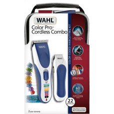 Машинка для стрижки волос Wahl Color Pro Cordless Combo бело-синий