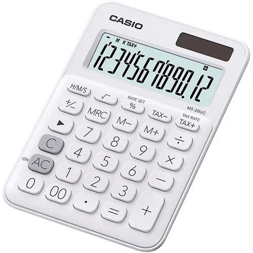 Калькулятор настольный CASIO MS-20UC-WE-W-EC