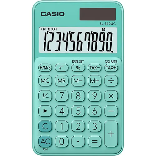 Калькулятор карманный CASIO SL-310UC-GN-W-EC