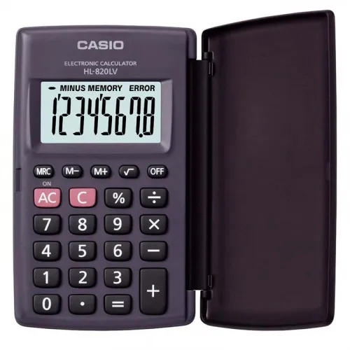 Калькулятор карманный CASIO HL-820LV-BK-W-GP