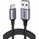 Кабель UGREEN 20527, USB-A to Type-C, Red