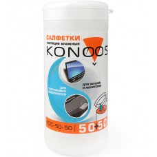 Чистящие салфетки Konoos, KDC-50-50, 100 шт, влажные салфетки для экранов+пластик
