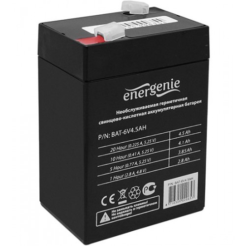 Батарея для UPS  6V,  4.5Ah, Energenie BAT-6V4.5AH, 70x47x100mm