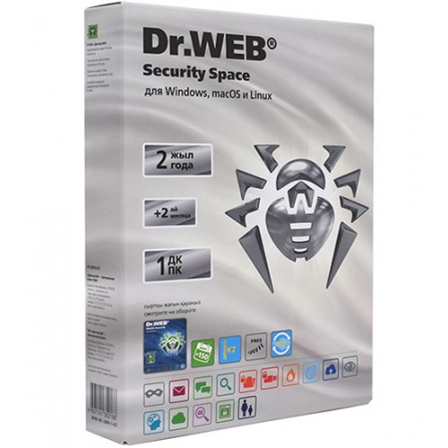 Антивирус Dr.Web Security Space Silver, подписка на 2 года, (акция +2 мес) на 1 ПК, box