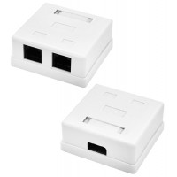 Net Socket Розетка сетевая Cablexpert, NA-TA/1, RJ-45+RJ11 ,2 разъём