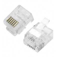 Connector RJ-12, Cablexpert MP-6p6c, (в пакете 100 штук)