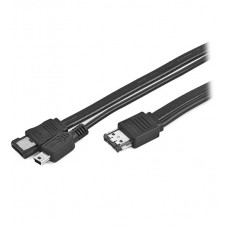 Кабель eSATA to eSATA/miniUSB, Gembird, 1м, CC-ESATAP-ESATA-USB5P-1M, black