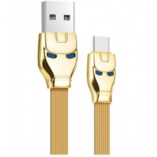 Кабель USB, Type A - Type C, Hoco  U14,  USB 2.0, 1.2м, gold