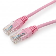 Кабель  Patch cord  UTP 5e-Cat  0.5 m Cablexpert PP12-0.5M/RO, розовый