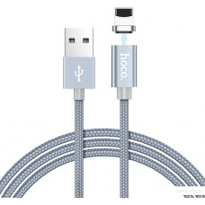 Кабель магнитный USB to Lightning, Hoco U40A, 2.4A, Black, 1.2 м.