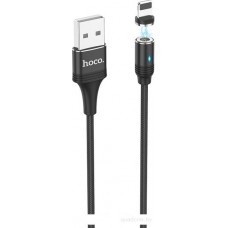Кабель магнитный Lighting  Hoco U76, 2.4A, Black, 1.2 м.