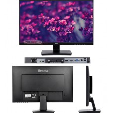 Монитор IIYAMA XU2492HSU-B1 23.8'' [16:9] 1920х1080 IPS, nonGLARE, 250cd/m2, H178°/V178°, 1000:1, 5М:1, 16.7M Color, 5ms, VGA, HDMI, DP, USB-Hub, Tilt, Speakers, 3Y, Black