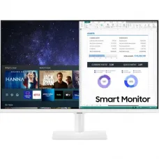 Монитор Samsung LS27AM501NIXCI 27"" Smart M5 16:9, 1920x1080 60Hz, VA, плоский, 250cd/m2, 8ms, H178°/V178°,  HDMIx2, USBx2, Smart -WiFi5, BT4.2, AS, Пульт ДУ, белый