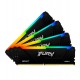 Оперативная память Kingston FURY Beast RGB 128Гб (32x4, )DIMM DDR4, 3200MT/s, CL18, 1.35В, KF432C16BB2AK4/128